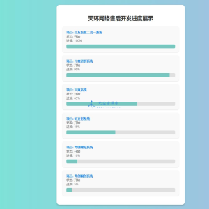 天环公益首发原创开发进度网站 带后台