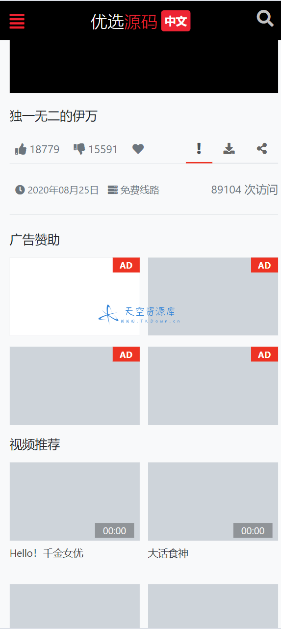 2024 全新仿 X 豆视频苹果 cmsv10 影视模板